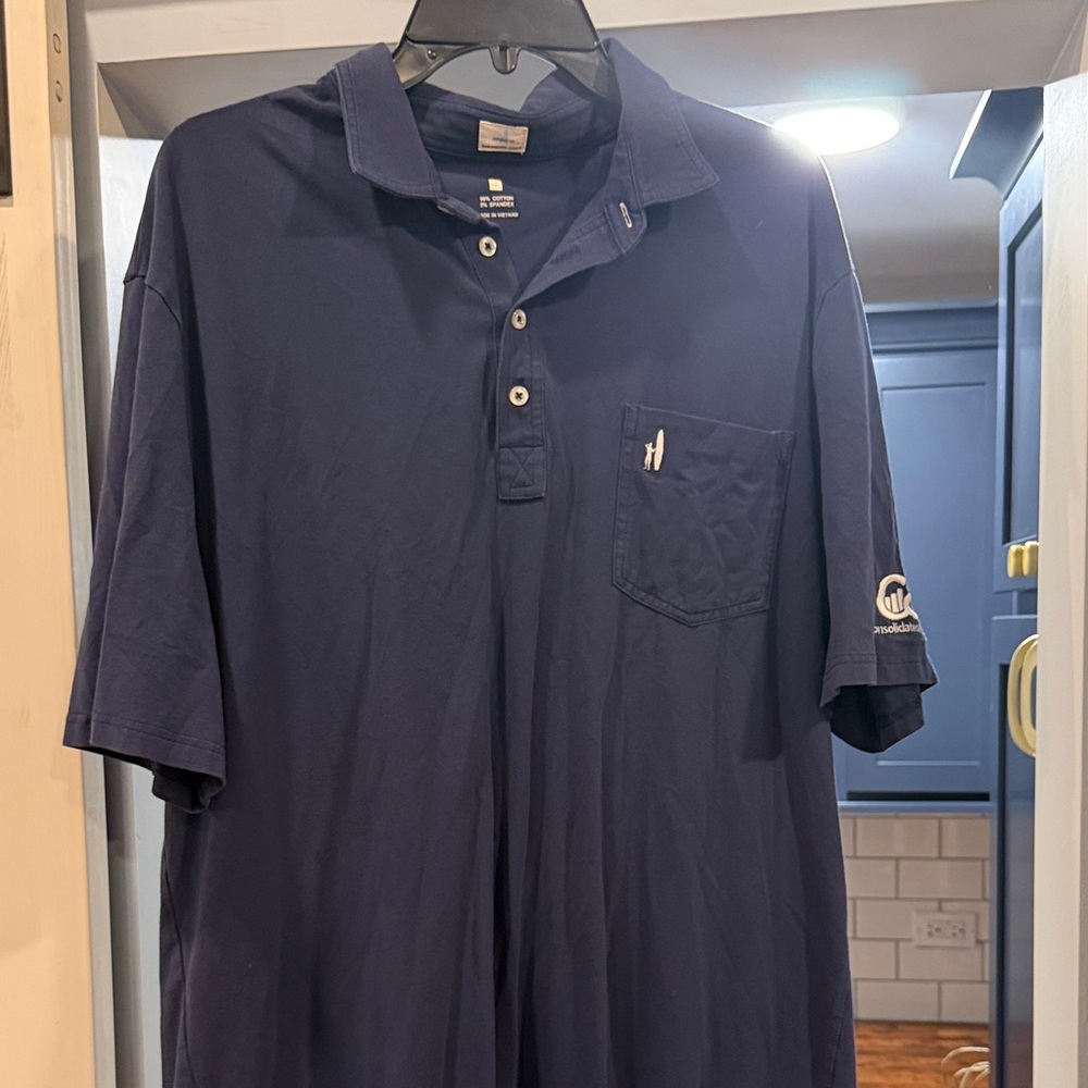 johnnie-O Navy Polo Shirt with Pocket